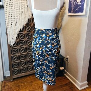 Lula Roe Donald Duck Body Con Pencil Skirt
